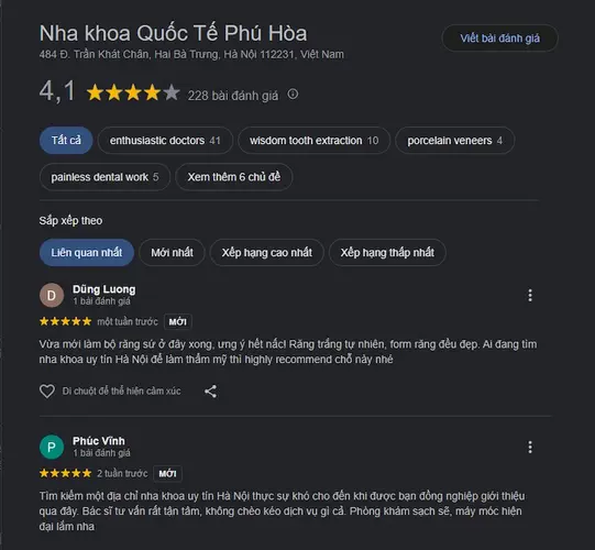 Đánh giá khách hàng